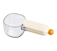 Louche Mesureuse Multifonction avec Fermeture pour Riz Farine(Creamy Yellow)