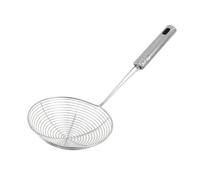 Louche passoire en acier inoxydable avec poignée, cuillère d'écumoire fil, Compatible for la cuisine, friture et, 1 pièce