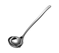 Louche séparateur d'huile, passoire en acier inoxydable, cuillère écumoire de cuisine, long manche, de qualité restaurant, ergonomique, compacte pour cuisine, 30 x 8 x 3 cm