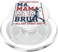 Loud and Proud Ma Mama Mom Bruh Cadeau Maman Baseball Fan PopSockets PopGrip pour MagSafe