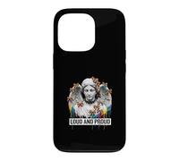 Loud and Proud Rainbow and Angel LGBTQ Pride Coque pour iPhone 13 Pro