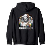 Loud and Proud Rainbow and Angel LGBTQ Pride Sweat à Capuche