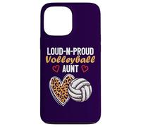 Loud-N-Proud Volleyball Aunt Fête d'anniversaire Famille Coque pour iPhone 13 Pro Max