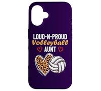 Loud-N-Proud Volleyball Aunt Fête d'anniversaire Famille Coque pour iPhone 16