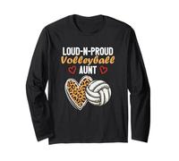 Loud-N-Proud Volleyball Aunt Fête d'anniversaire Famille Manche Longue