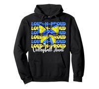 Loud-n-Proud Volleyball Aunt Funny Volleyball Auntie Rose Sweat à Capuche