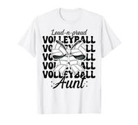 Loud-n-Proud Volleyball Aunt Funny Volleyball Auntie Rose T-Shirt