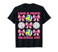 Loud-n-Proud Volleyball Aunt Funny Volleyball Auntie Rose T-Shirt
