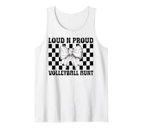 Loud-n-Proud Volleyball Aunt Volleyball Auntie Coquette Bow Débardeur