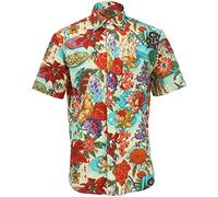 Loud Originals Coupe Standard Chemise Manche Courte - Japonais Floral - Japonais Floral, 15.5" / 39-40cm / Medium