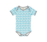 loud + proud Barboteuse / body beige / aqua / gris foncé, Taille 50-56