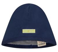 loud + proud Baumwoll-Fleece Zum Wenden, Gots Zertifiziert Bonnet, Bleu Outremer, 39-42 Mixte Enfant