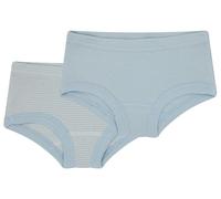Loud + Proud Doppelpack, Feinripp aus Bio Baumwolle und Gots Zertifiziert Culotte, Bleu Glacier, 110-116 Fille