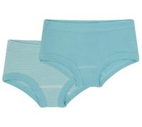 Loud + Proud Doppelpack, Feinripp aus Bio Baumwolle und Gots Zertifiziert Culotte, Bleu Turquoise, 86-92 Fille