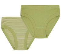 Loud + Proud Doppelpack, Feinripp aus Bio Baumwolle und Gots Zertifiziert Slips, Avocado, 98-104 Fille