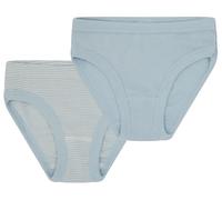 Loud + Proud Doppelpack, Feinripp aus Bio Baumwolle und Gots Zertifiziert Slips, Bleu Glacier, 98-104 Fille