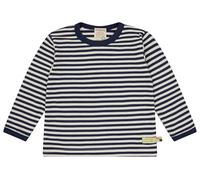 loud + proud Interlock Ringel, Gots Zertifiziert T-Shirt Manches Longues, Bleu Outremer, 74-80 Mixte Enfant