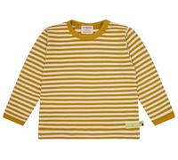 loud + proud Interlock Ringel, Gots Zertifiziert T-Shirt Manches Longues, Curry, 122-128 Mixte Enfant