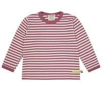 loud + proud Interlock Ringel, Gots Zertifiziert T-Shirt Manches Longues, Raisin, 86-92 Fille