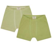 loud + proud Lot de 2 boxers pour garçon - Côtes fines en coton bio et certifiés GOTS, avocado, 98-104