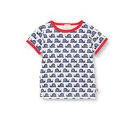 loud + proud T- Shirt avec Escargot imprimé, certifié Gots, Bleu Outremer, 98-104 Mixte Enfant