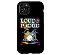 Loud Proud Une Batterie Arc-en-Ciel pour Batteurs Gay LGBT Coque pour iPhone 11 Pro