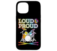 Loud Proud Une Batterie Arc-en-Ciel pour Batteurs Gay LGBT Coque pour iPhone 15