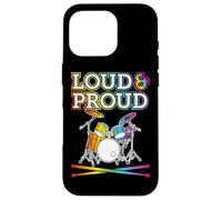 Loud Proud Une Batterie Arc-en-Ciel pour Batteurs Gay LGBT Coque pour iPhone 16 Pro