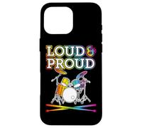 Loud Proud Une Batterie Arc-en-Ciel pour Batteurs Gay LGBT Coque pour iPhone 16 Pro Max