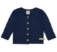 loud + proud Veste jacquard unie pour enfant, unisexe, en coton bio, certifiée GOTS, Bleu outremer, 110-116