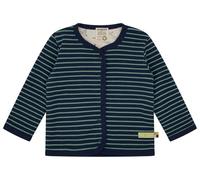 loud + proud Veste unisexe pour enfant, rayée, en coton bio, certifiée GOTS, Bleu outremer, 74-80