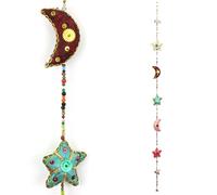 LOUDelephant Fait à la Main Rajasthani Cordons Suspendu Décorations - Lune & Stars