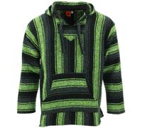 LoudElephant Hoodie Pullover Baja Mexicaine Chiné Vert Fluo