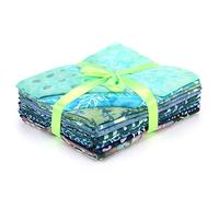 LoudElephant Lot de 10 coupons de tissu en coton batik pré-découpés 50,8 x 48,3 cm, 017
