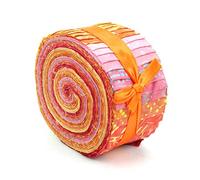 LoudElephant Lot de tissus pré-découpés en coton batik - Rouleau de gelée - Flamme