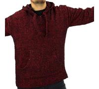 LoudElephant Sweat à Capuche Baja Jerga Mexicain recyclé - Rouge moucheté (3X-Large)