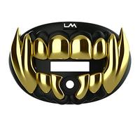 Loudmouth - Protège-dents de football en chrome 3D Beast pour adultes et jeunes | Embout buccal pour le sport | Débit d'air maximal (3D Beast - Noir/doré)