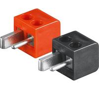 Loudspeaker plug - red/black screw connection, packed in pairs