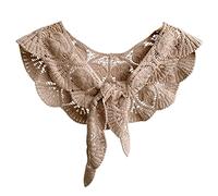 LoudSung Écharpe triangulaire décorative à motif de feuilles creuses pour femme, Kaki A