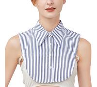 LoudSung Faux Col Amovible Demi Chemise Chemisier Faux Col Design Élégant pour Office Lady