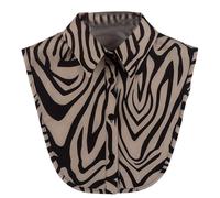 LoudSung Faux col amovible demi-chemise chemisier faux col élégant couleur pure designs simples pour femmes filles, Marron pointu, 16