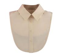 LoudSung Faux col amovible demi-chemise chemisier faux col élégant couleur pure designs simples pour femmes filles, Pointe abricot, 16