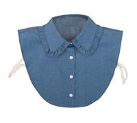 LoudSung Faux col Chemisier détachable Faux col Demi-Chemises Col en Jean Faux Cols de poupée Haut élégant pour Femmes