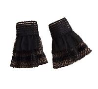 LoudSung Faux Manches Poignets Poignets Floral Ruffle Layered Lace Cuff Amovible Fake Sleeves pour Femmes Filles