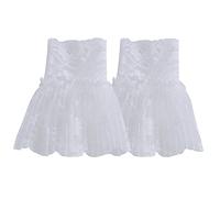 LoudSung Faux Manches Poignets Poignets Floral Ruffle Layered Lace Cuff Amovible Fake Sleeves pour Femmes Filles