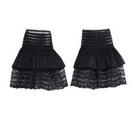 LoudSung Faux Manches Poignets Rouffle Choire en Dentelle en Couches Florales Manches de Fausses Manches élégantes pour Les Filles