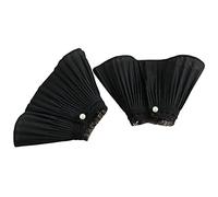 LoudSung Manchettes de poignet Fausses manches à volants floraux Dentelle superposée Manchettes détachables Fausses manches pour femmes Filles
