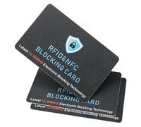 LOUEBICA Lot de 3 cartes de blocage RFID, protection de passeport NFC sans contact, protection complète du portefeuille, 3 pièces, noir, Moderne
