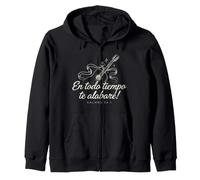 Louez Dieu dans Chaque Saison Culte chrétien Espagnol Sweat à Capuche