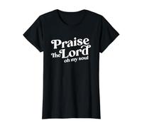 Louez Le Seigneur, Oh Mon âme, louez Le Leader du culte Christian T-Shirt Graphique avec Valeur, Femme, Noir, S